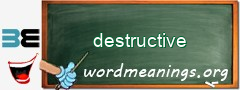 WordMeaning blackboard for destructive